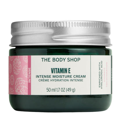 The Body Shop Vitamin E Intense Moisturizer, For Dry Skin, with Hyaluronic Acid, 72Hr Hydration, Vegan, 1.7 Oz