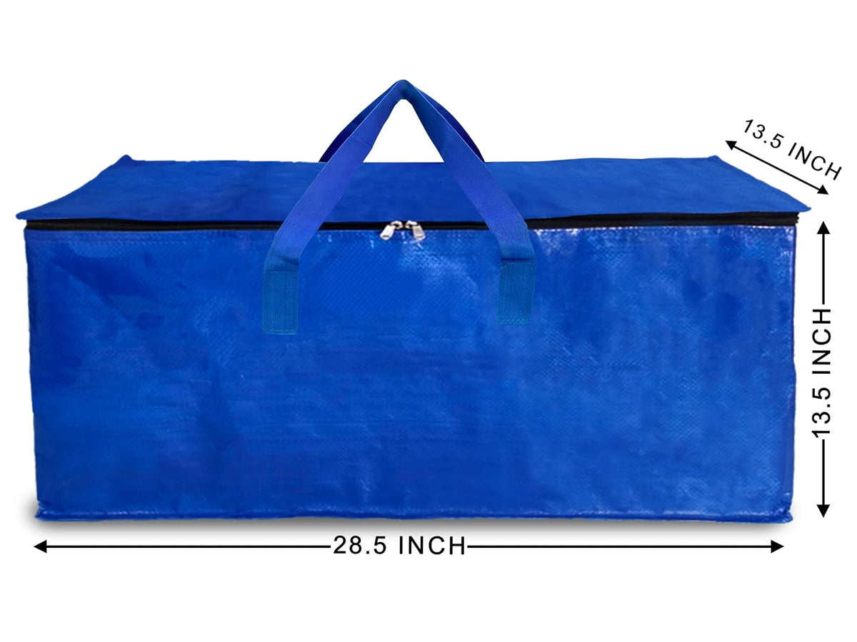 Shalimar Large Capacity Foldable Under Bed Storage Bags/Duffle Bags For Travel/Moving Bag/Wardrobe Organizer Bag | Comfortable Handles | Water Resistant | 28.5L