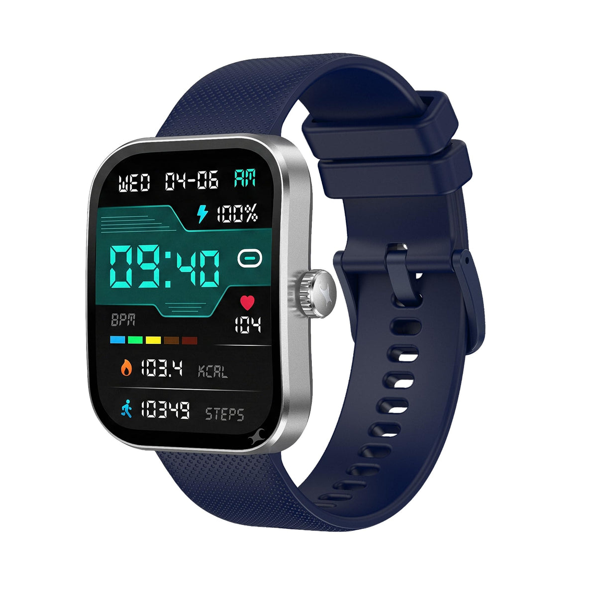 Fastrack Revoltt FS3 Smart Watch with 2.01” TFT Display,Push Button Interactions, HRM, SpO2, Sleep, Multiple Menu Style, Rotary Crown, IP68, BT calling, 24/7 He