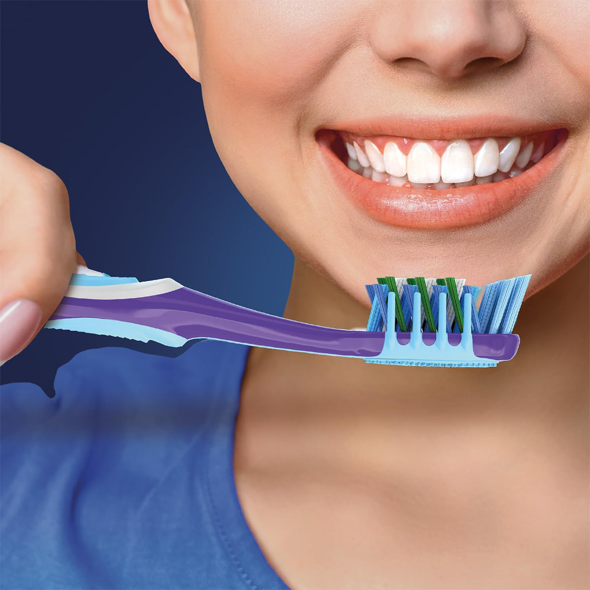 Oral-B Criss Cross Gum Care Soft Toothbrush For Adults, Soft Bristles, Healthier Gums, Multicolour Tooth Brush Set, Oral B Dentist Recommended Brand (Family Pac