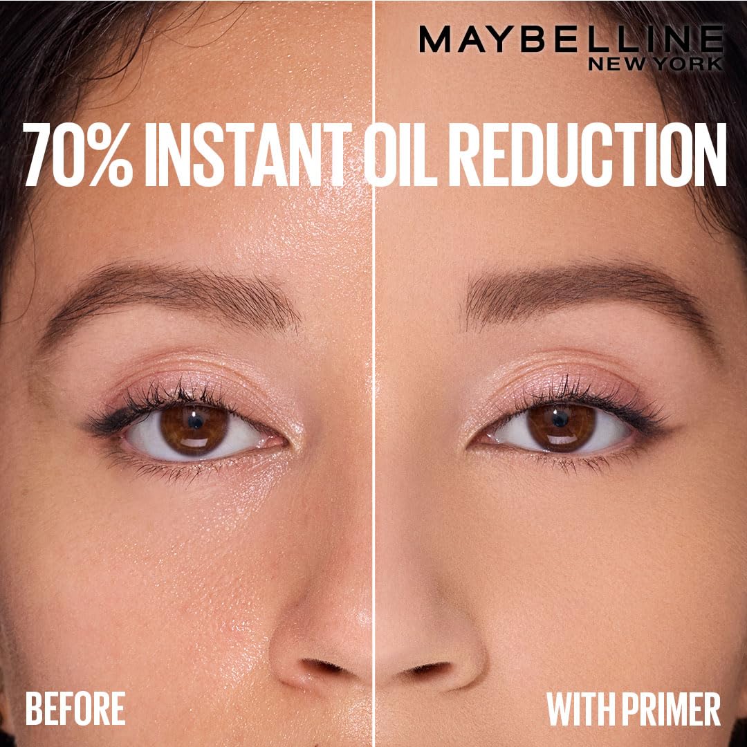 Maybelline New York Shine Stopper Primer | 3-in-1 Serum Primer for Oily Skin to Prime, Mattify, Hydrate with LHA & Salicylic Acid, 25ml