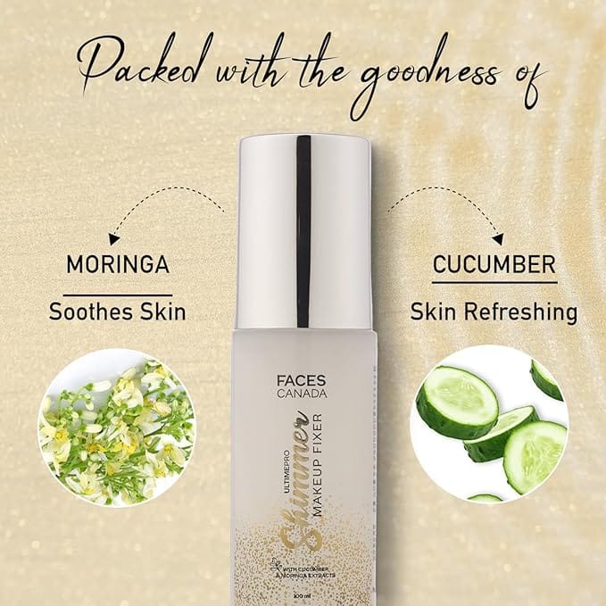 Faces - Ultime Pro Shimmer Makeup Fixer, Long Lasting Makeup Setting Spray (100ml)