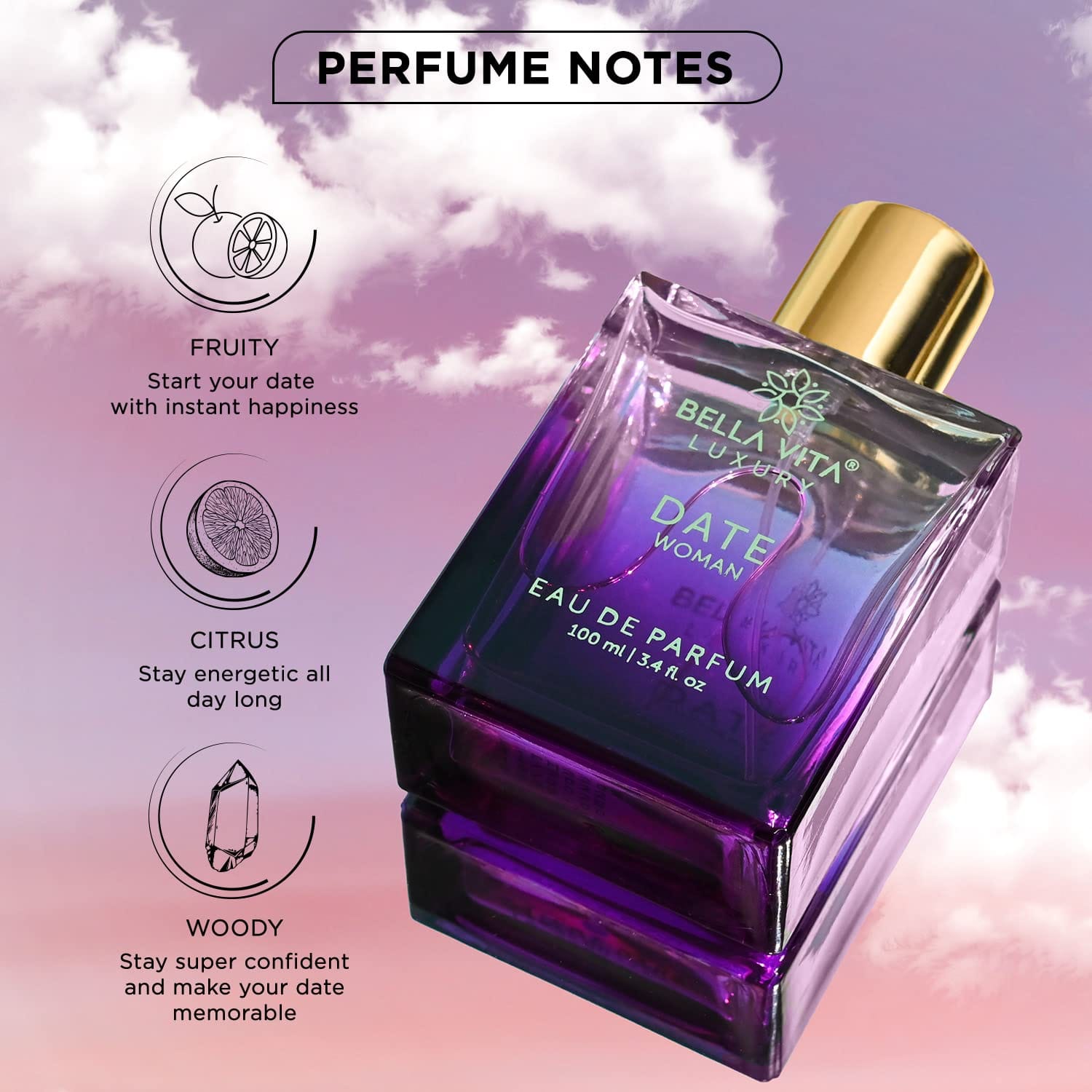 Bella Vita - Luxury Date Eau De  Perfume for Women (100ml)