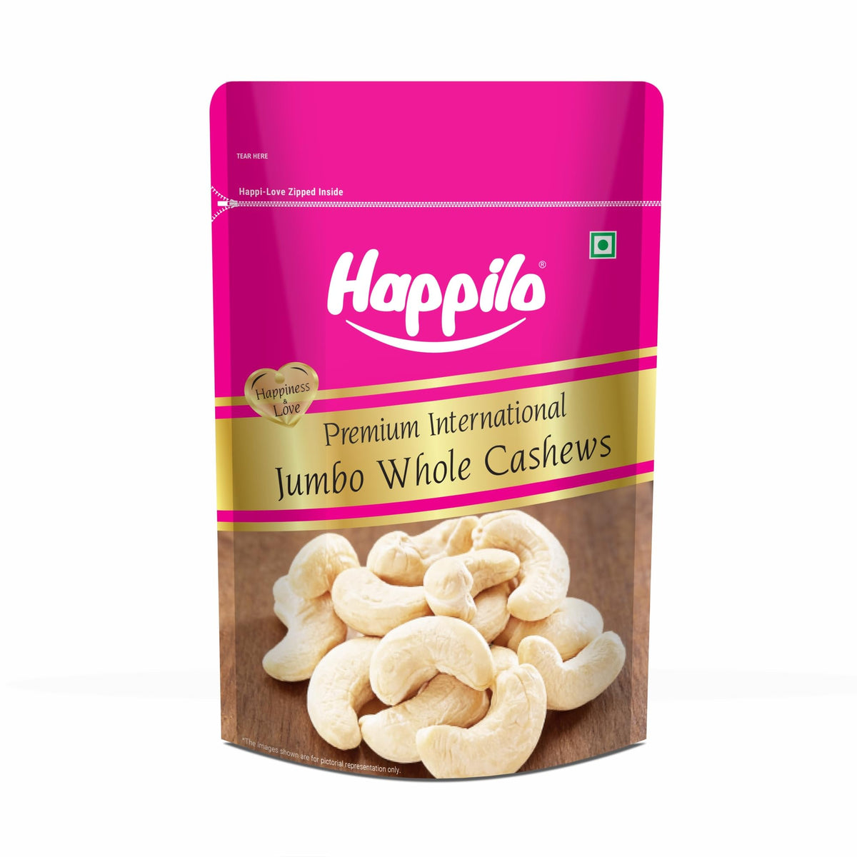 Happilo Natural King Size Whole Cashews 200g Value Pack | Dry Fruits, Kaju, Healthy Snacks | Unsalted Cashew Nuts | Crunchy, Nutritious & Delicious Nuts | Rich