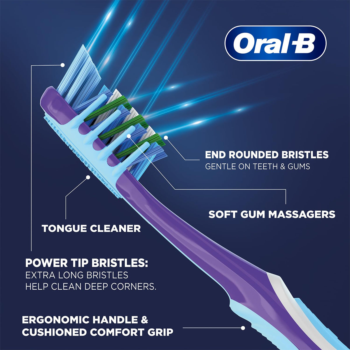 Oral-B Criss Cross Gum Care Soft Toothbrush For Adults, Soft Bristles, Healthier Gums, Multicolour Tooth Brush Set, Oral B Dentist Recommended Brand (Family Pac