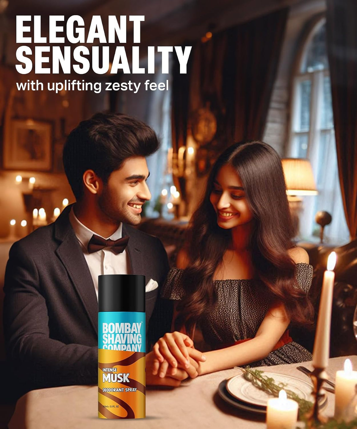 Bombay Shaving Company Deodorant Aerosol Combo - Aqua & Musk - 150Ml X 2 |Deodorant For Men Long Lasting| 300 ML (Lemon)