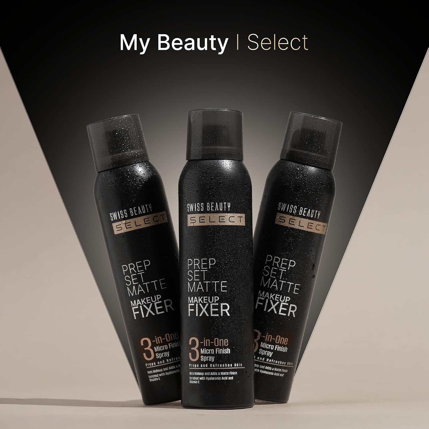 Swiss Beauty Prep Set Matte Makeup Fixer | Natural Matte Finish | With Vitamin E and Hyaluronic Acid | Long Lasting | 3-in-1 micro-fine spray | 120ml
