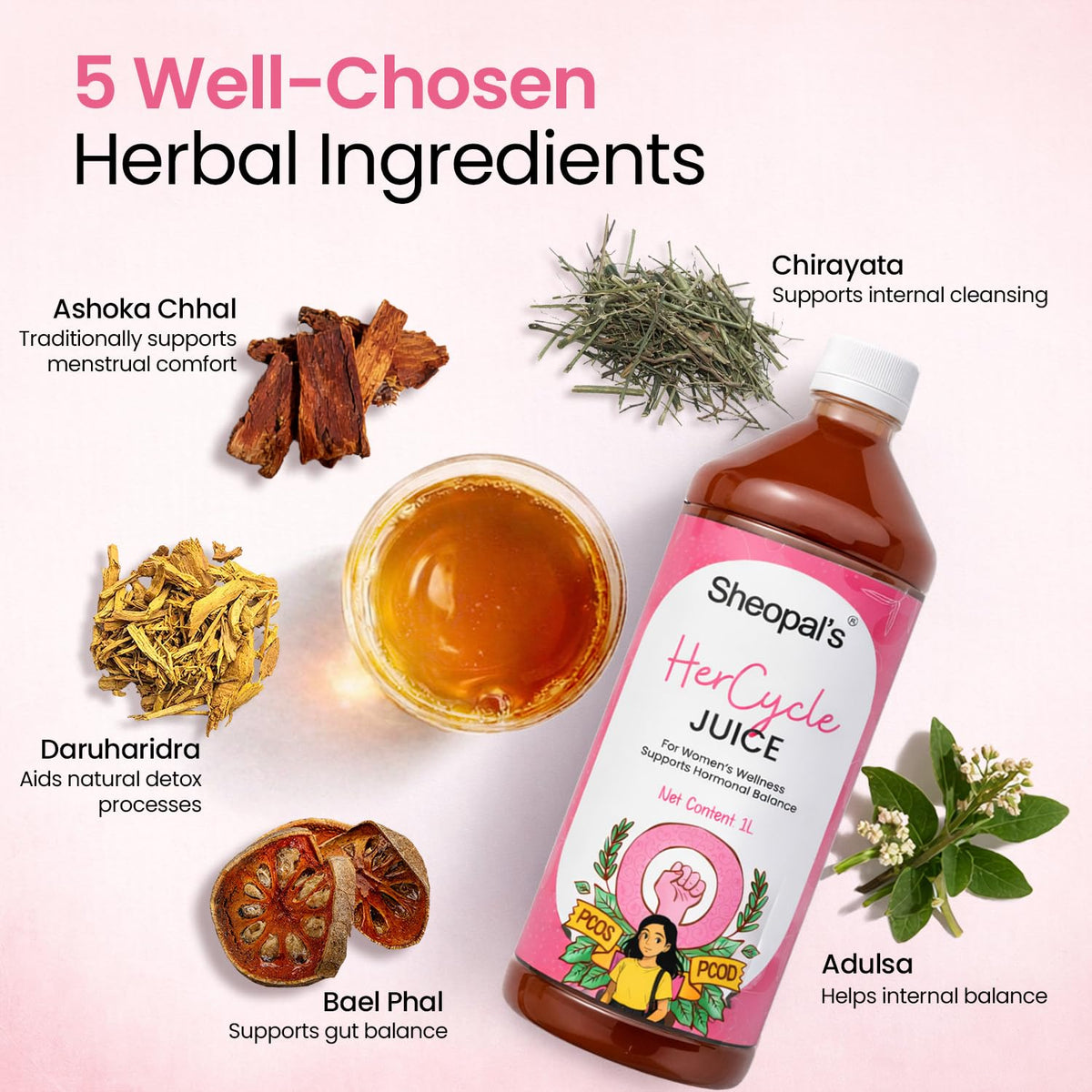 Sheopal's HerCycle Juice | Women's Hormonal Wellness & Menstrual Health Support