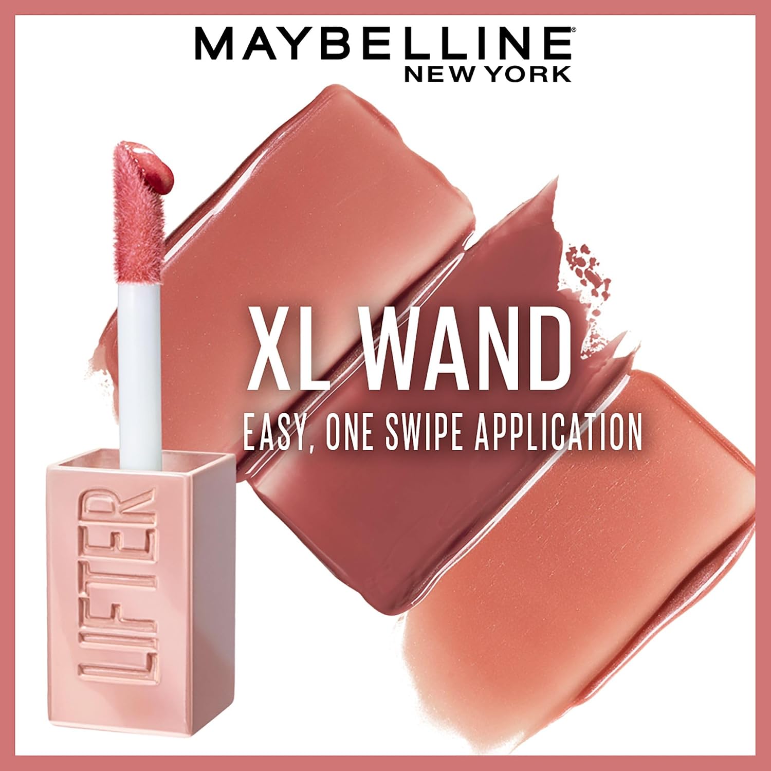Maybelline New York Smooth And Non-sticky Lifter Gloss - Petal | Tinted Lip Gloss With Hyaluronic Acid for Hydrated & Plump Lips | Non-Sticky application | Long-lasting Fuller & Lifted Look | 5.4ml