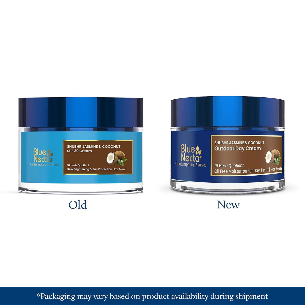 Blue Nectar Coconut Face Cream with SPF 30 Sunscreen for Men Ayurvedic