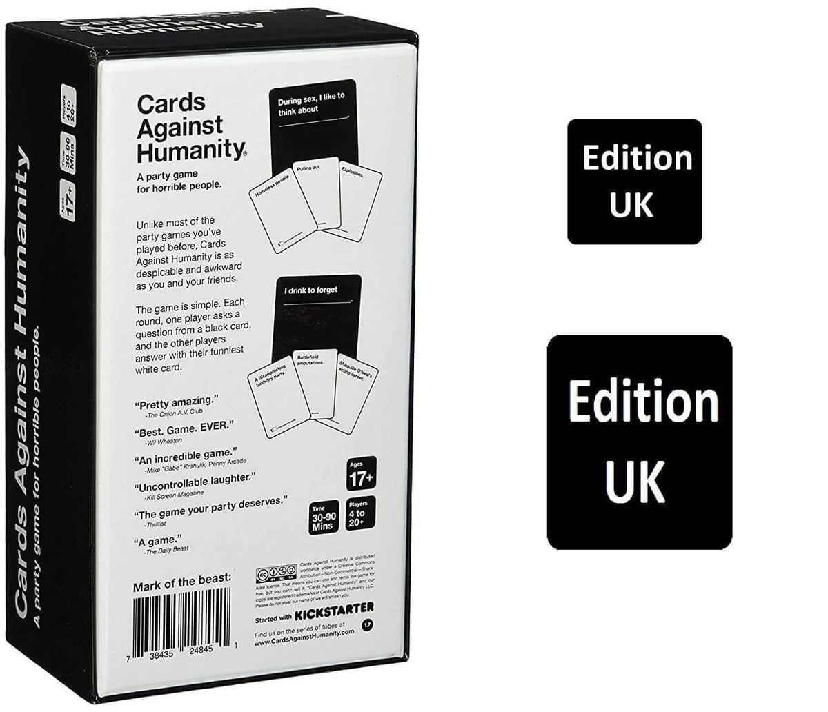 Awestuffs Card Game Against Humanity (Edition V2.0) - UK Edition - (Base Set, Multicolour) (600 Cards) Cards Against Humanity - Full Set