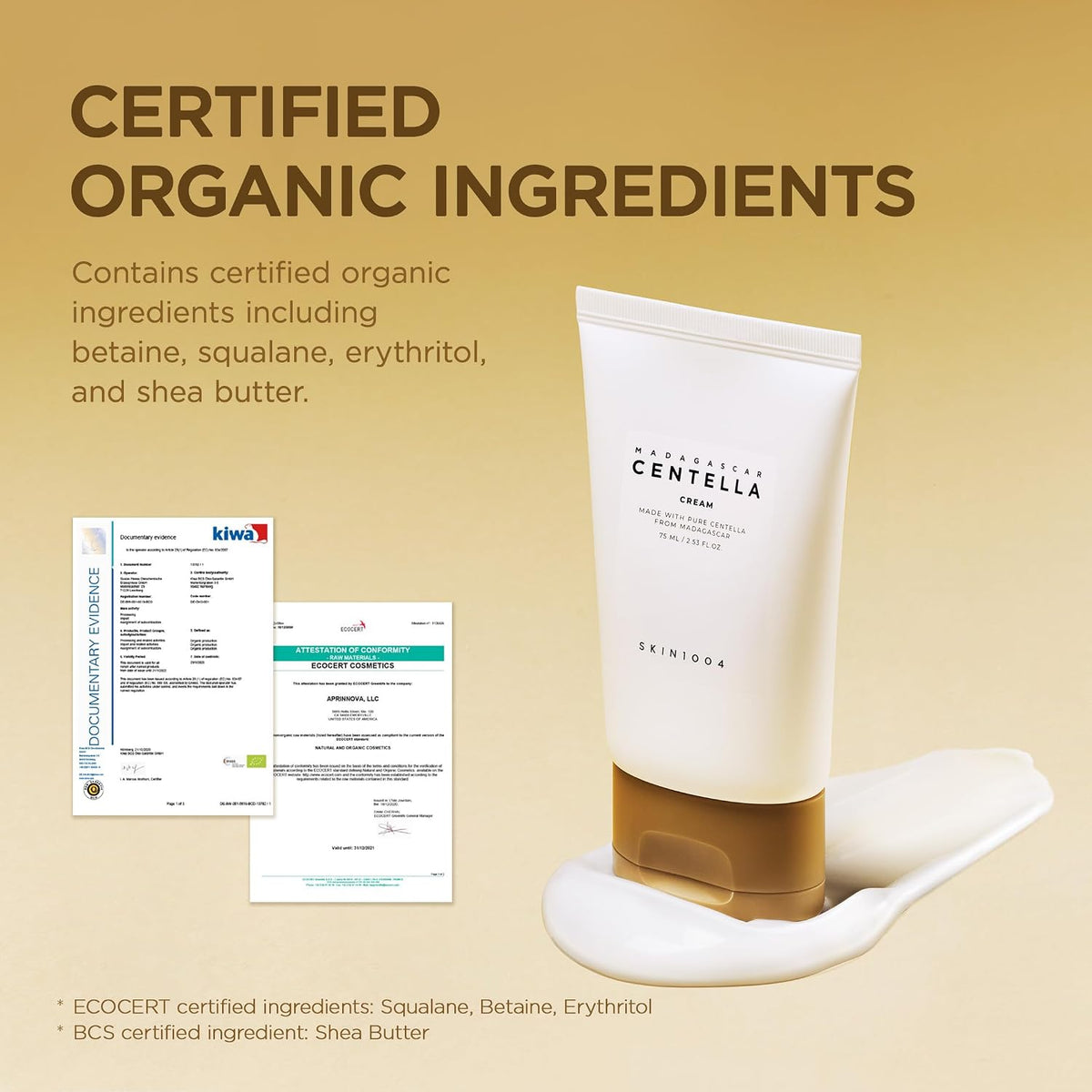 SKIN1004 Madagascar Centella Cream | Korean Face Moisturizer with Organic Ingredients | Hydrating, Brightening & Anti-Wrinkle Skincare, 75ml 75 ml (Pack of 1)
