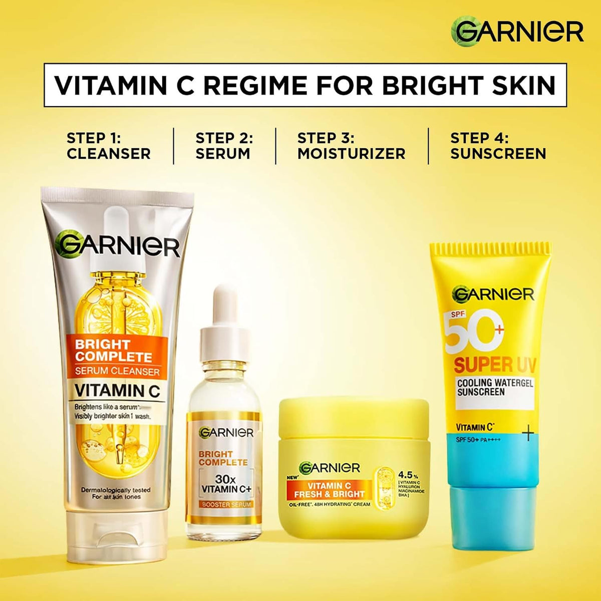 Garnier 2-in-1 Vitamin C Serum Facewash |Cleanse, Brighten & Hydrate, 100g 100gm