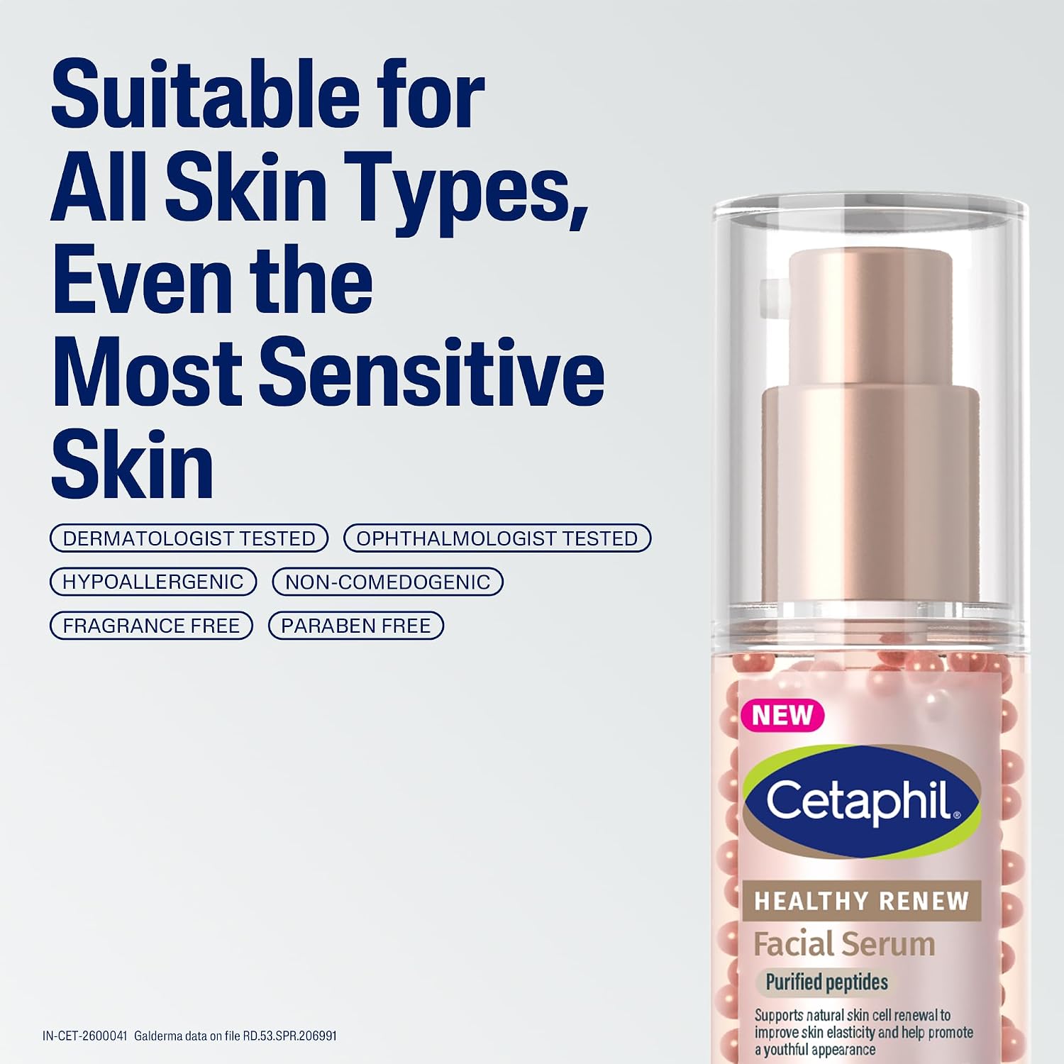 Cetaphil Healthy Renew Anti-Ageing Facial Serum 30 g – Peptide Powered Serum for Sensitive Skin, Helps Smooth Fine Lines & Hydrate