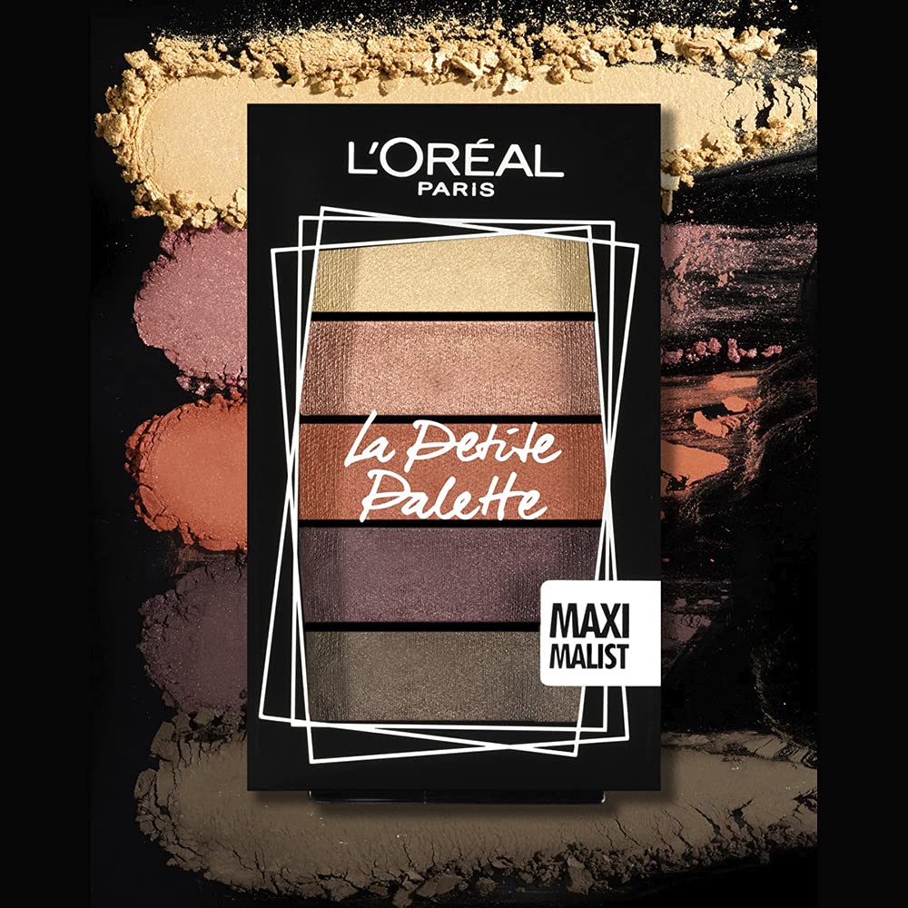 L'Oréal Paris Eyeshadow Palette, Mini-Sized, High Pigmentation, Highly Blendable Shades, La Petite, Maximalist