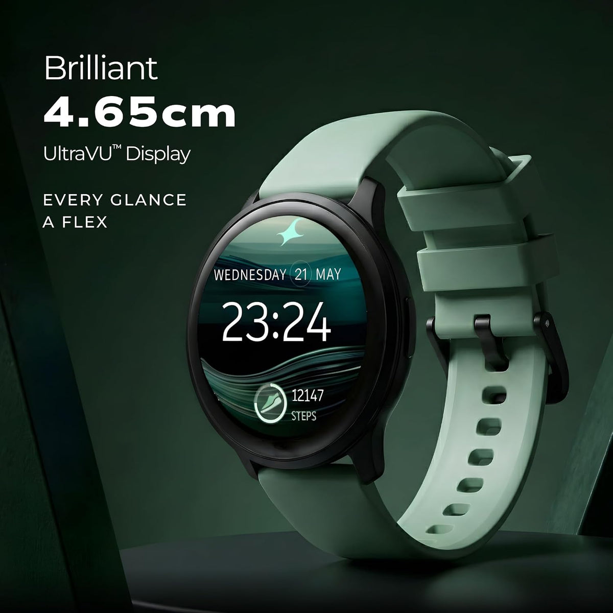 Fastrack Jupiter R3 1.38" Ultra UV Round Display with Nitro Fast Charging,Single Sync BT Calling, HRM, SPO2, Upto 5 Days Battery Life Smart Watch for Man & Woma