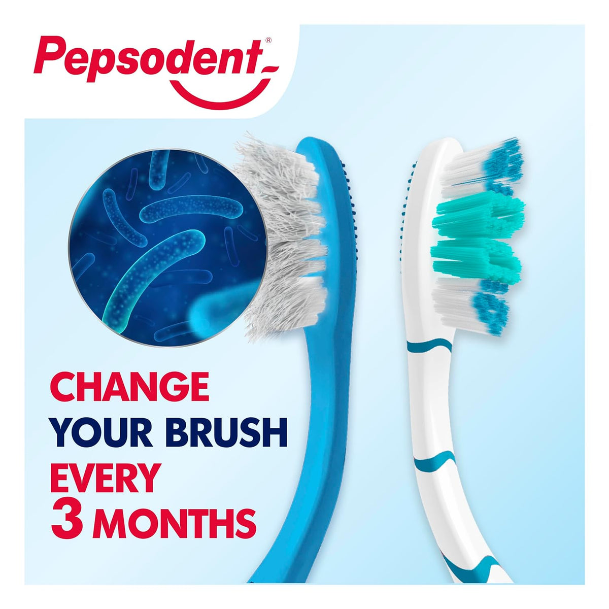 Pepsodent Sensisoft soft bristles manual toothbrush for adults - Pack of 3, Multicolor - for sensitive teeth and gums