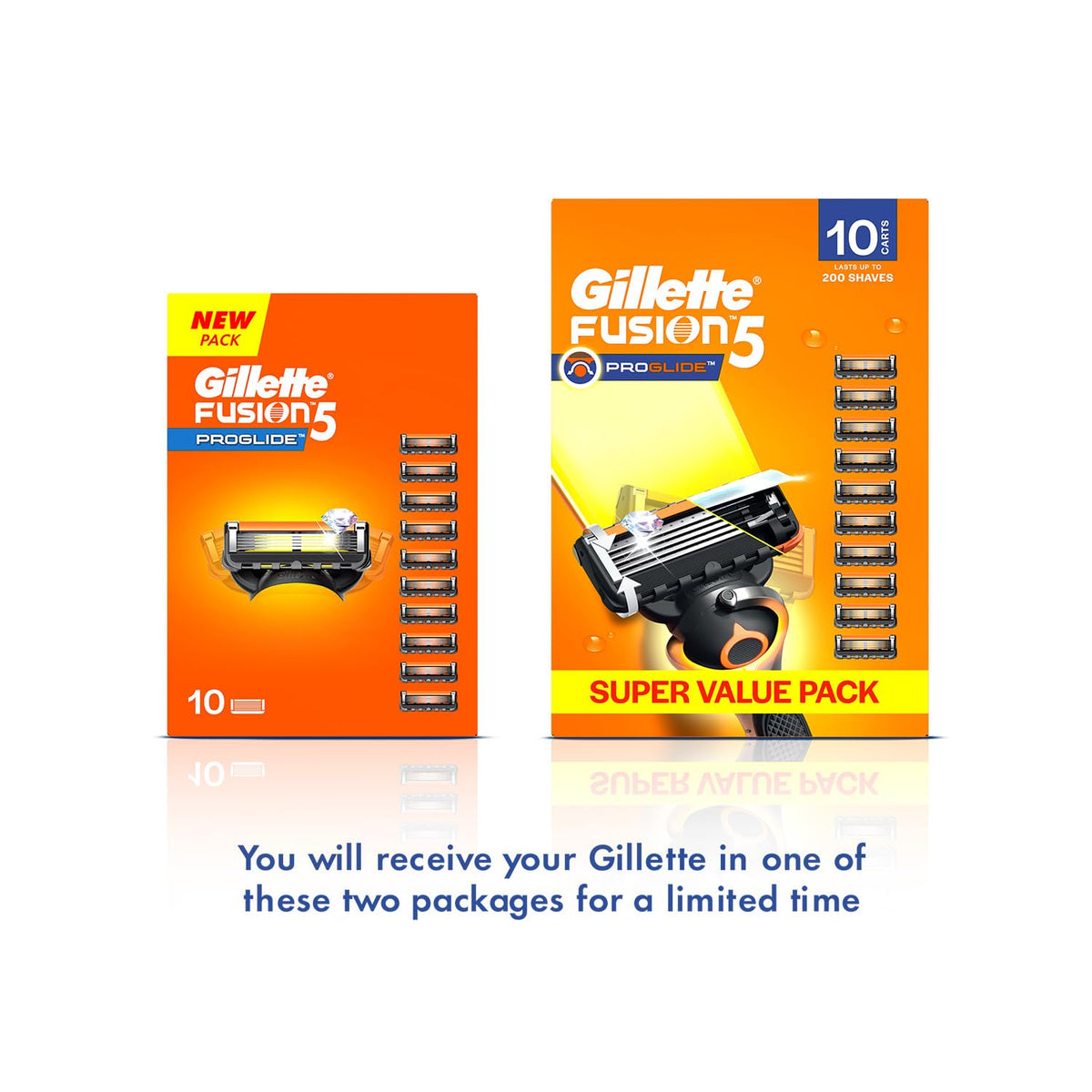 Gillette Fusion 5, Pro Shaving Blades For Men | 6 Cartridge, Value Pack | Fits Any Gillette Fusion Handle | 6 Cartridges Last Up-To 120 Shaves | Pro Blade | Enc
