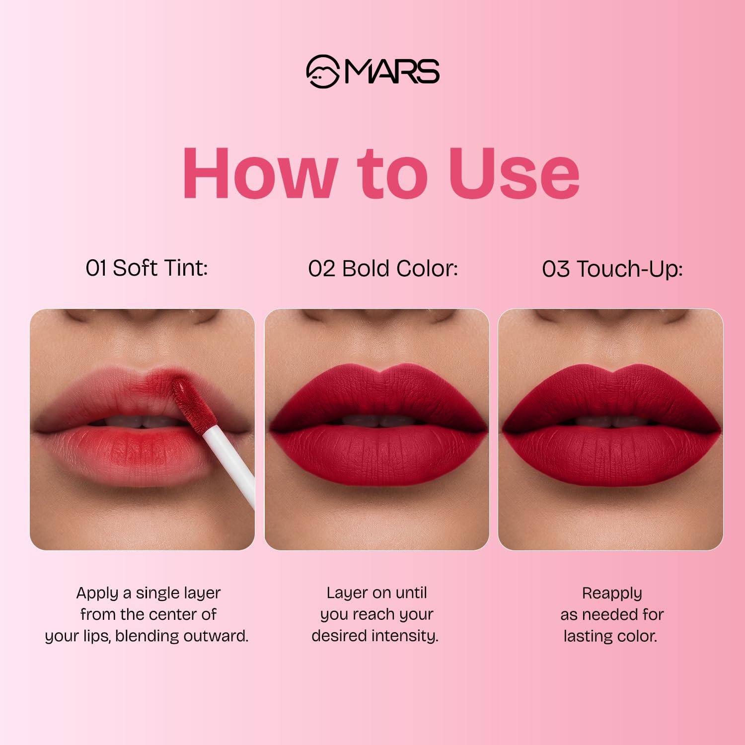 MARS Love Track Velvet Lip Tint (2.8ml) (FOUR LETTER) | Velvet Matte Finish | Non-Sticky & Lightweight | Highly Pigmented | Comfortable Wear