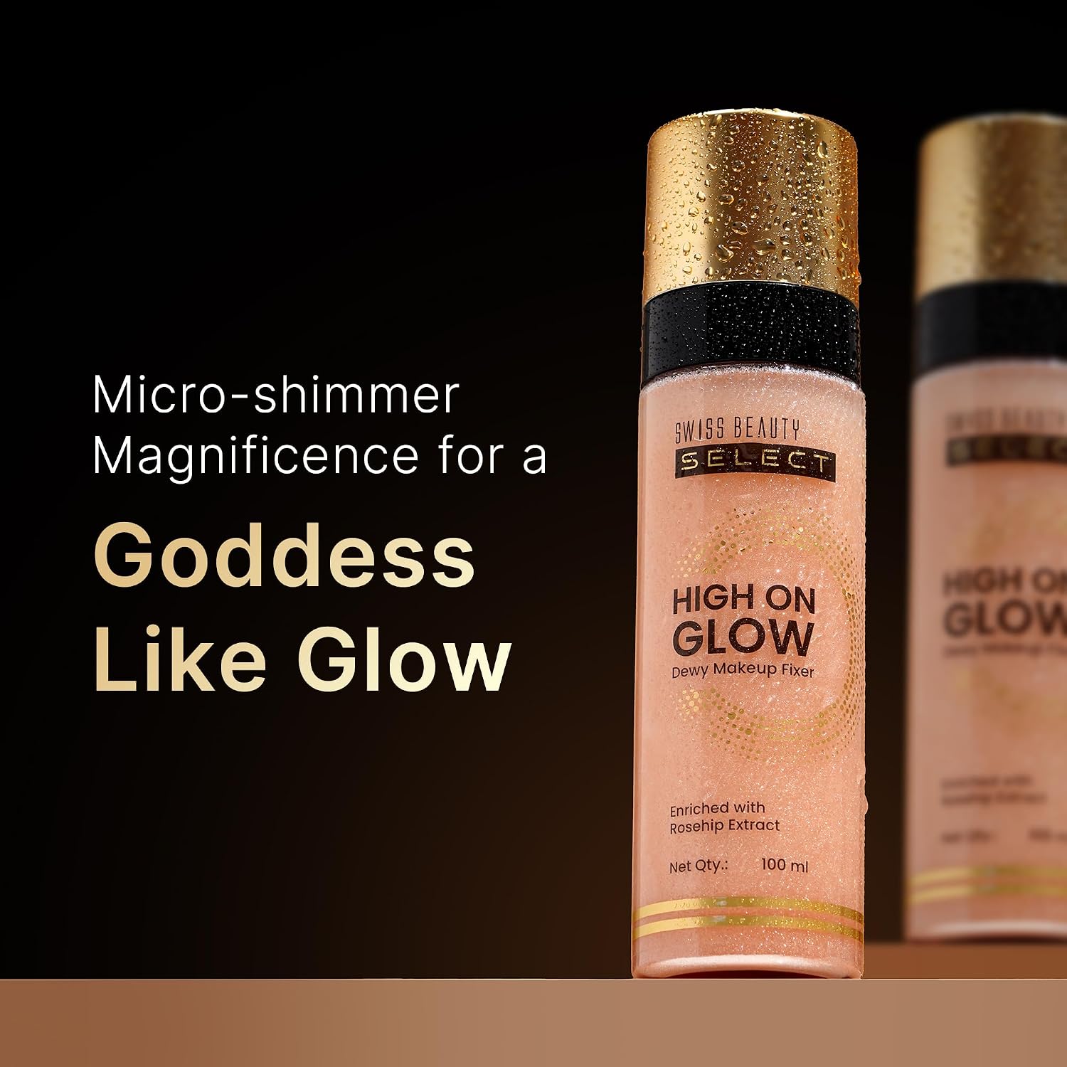 Swiss Beauty Select High on Glow Hydrating Fixer with glass-like glow | Non- Sticky & Quick Drying | 100ml