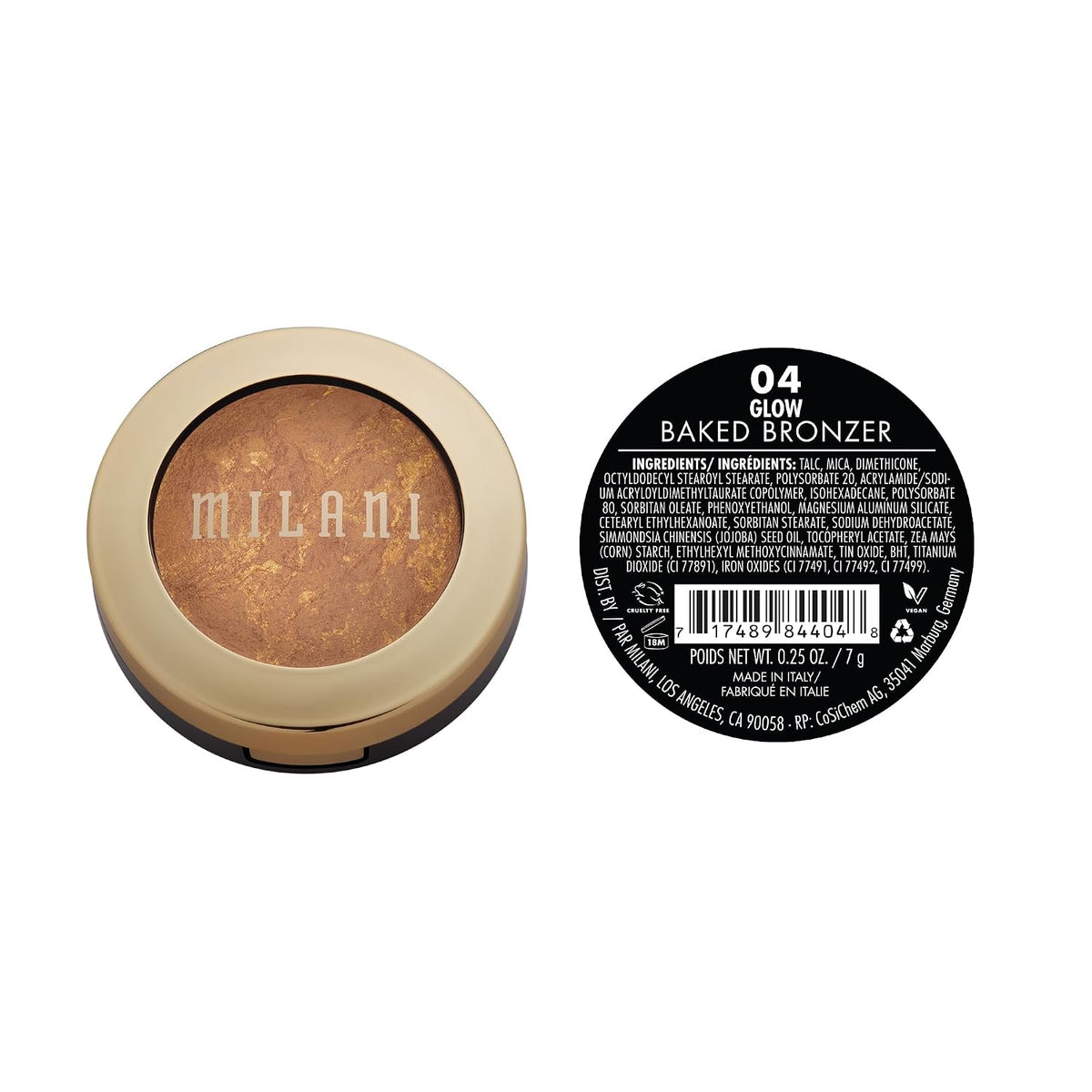 Milani Baked Bronzer, Glow, 7g Glow 1 count (Pack of 1)