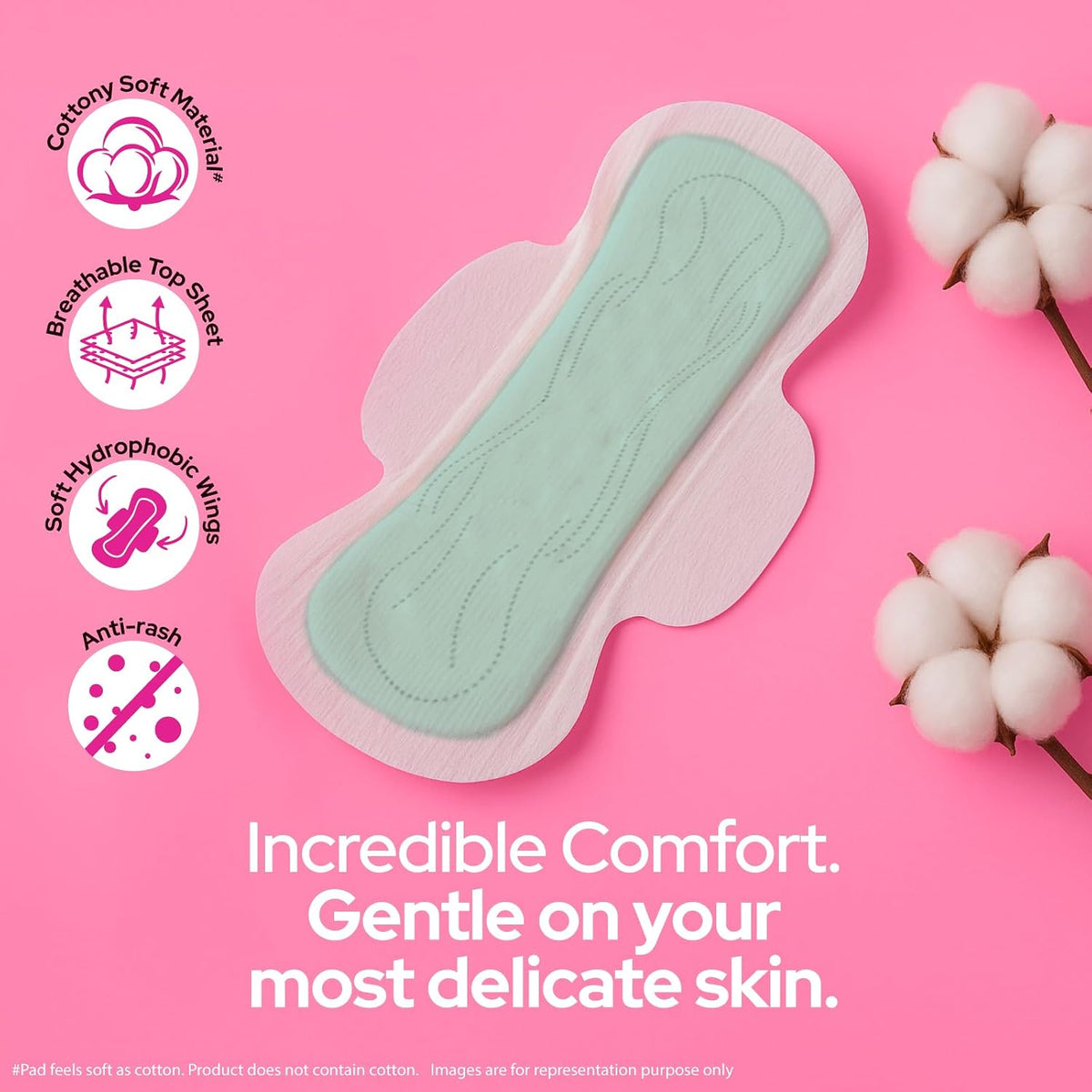 I activ Ultra Thin Sanitary Pads for Women XXL | 40 Pads | Anti-Rash Anti-Bacterial Cottony Soft Sanitary Napkins | No Nasties | Upto 12 Hours Heavy Flow Leak P