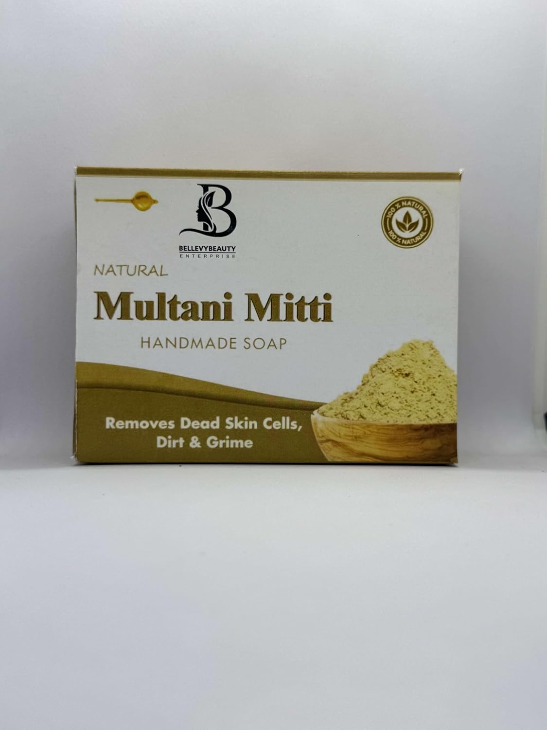NATUREBLISS Multani Mitti Natural Handmade Soap | Herbal Bath Soap for Glowing Skin | Deep Cleansing | Moisturizing | Face & Body Soap | Soft Smooth Skin Care S