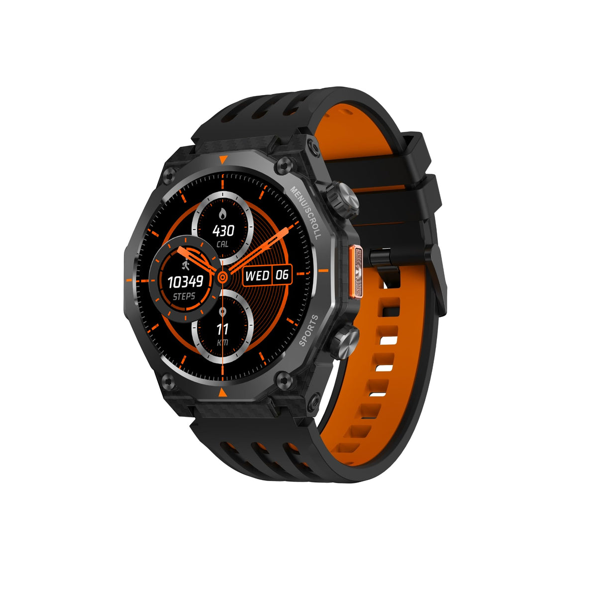 Fastrack Xtreme Adventure Smart Watch with 1.43” AMOLED Display,Dual Push Button, GPS, ABC, 1ATM, Inbuilt Torch, 100+ Multisports, Dual Tone Strap, BT Calling,