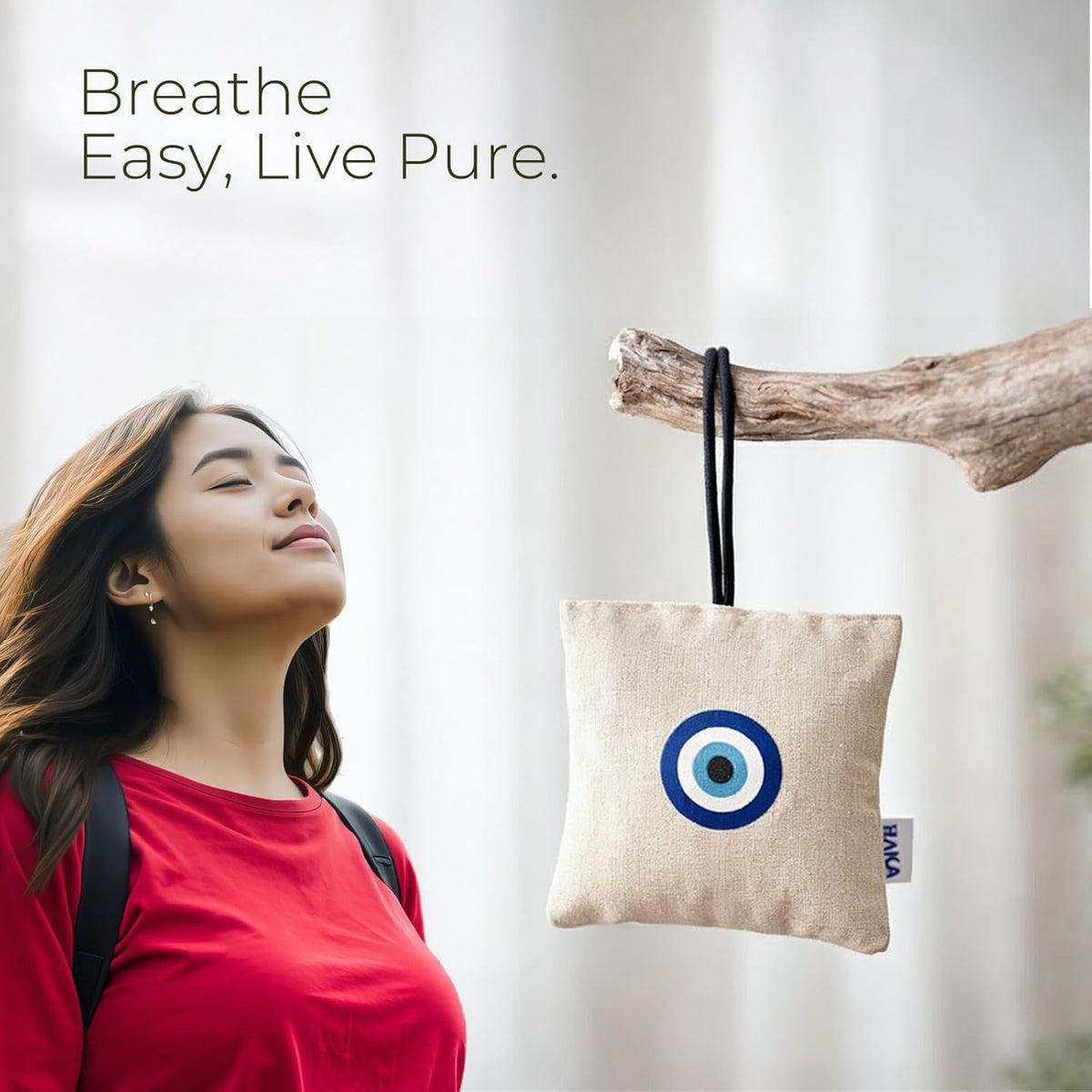 Haka Camphor Pouch Pack of 3 | 100% Pure, Natural, Chemical Free Air Freshener for Car, Wardrobe, Bathroom & Room | Eco-Friendly Camphor Cones for Cars/Car Fres