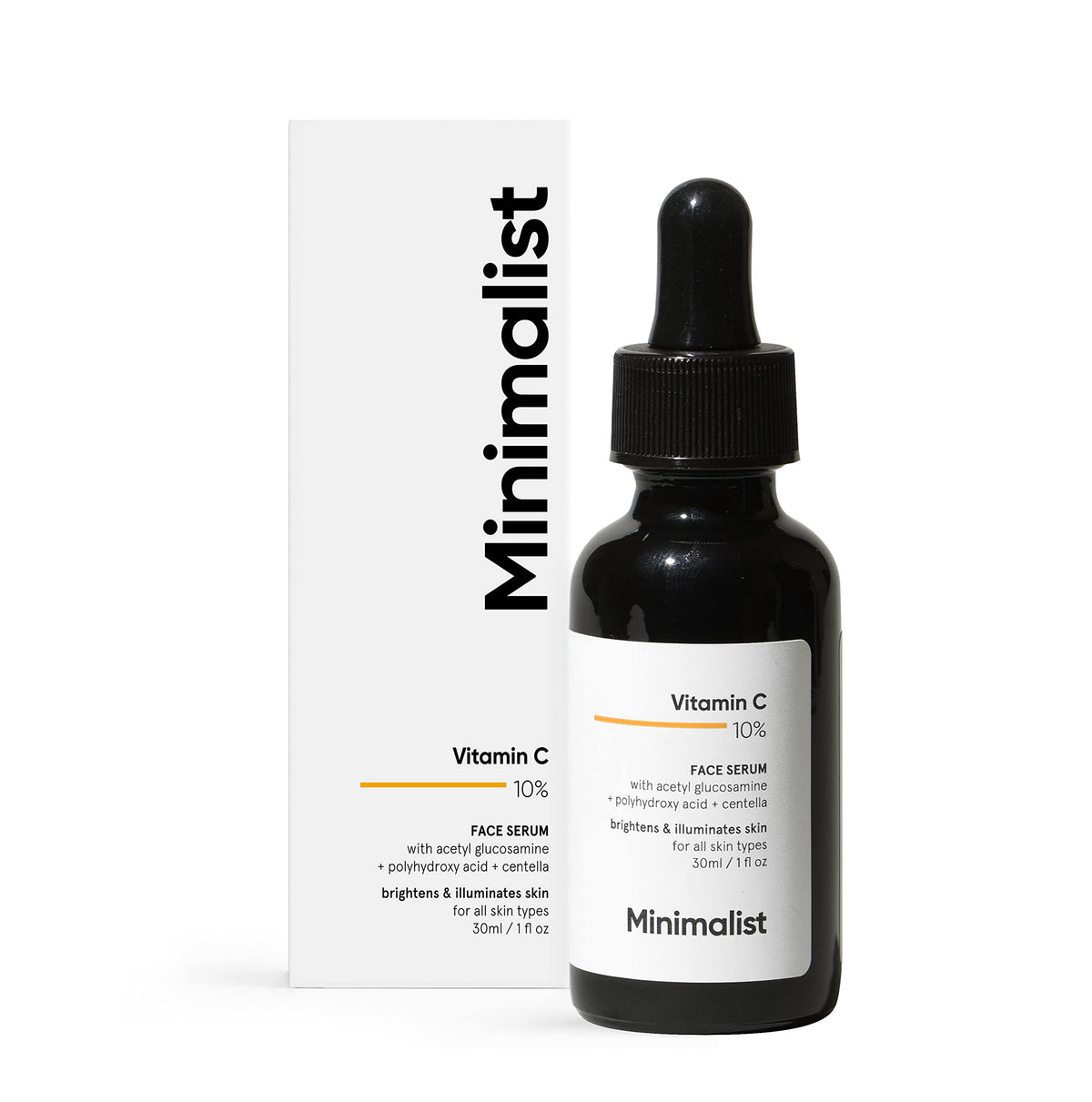 Minimalist 10% Advanced Vitamin C Serum for Glowing Skin | Brightening & Visible Reduces Dark Spots | For Uneven Skin Tone, Dullness | Daily Face Serum (Stable