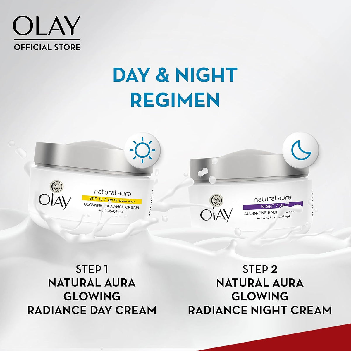 Olay Natural White Glowing Fairness Cream, Day SPF24, 50 g