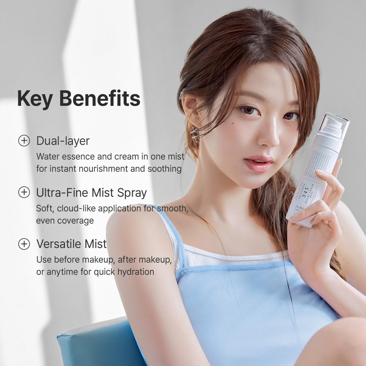 Dr.Althea 345 Relief Cream Mist | Hydrating Facial Mist with Rice Extract | Soothing Care for Sensitive Skin | Vegan Korean Skincare | 60ml
