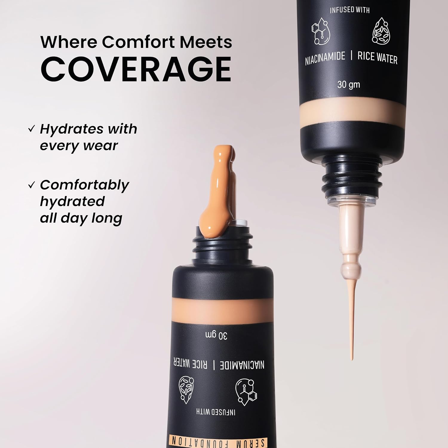 INSIGHT Skin Tint 5-in-1 Serum Foundation (30g) | SPF 20 PA++++ | Lightweight, Hydrating & Brightening with Niacinamide & Rice Water | Primer, Moisturizer & Sunscreen in One | For All Skin Types - Shade: Chai & Chill