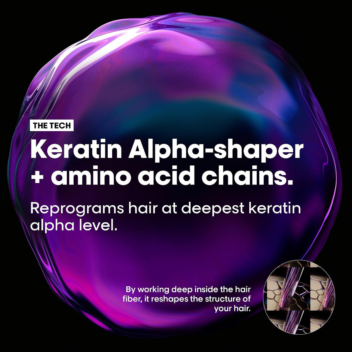 L’Oréal Professionnel Keratin Alpha Sleek Hair Mask for Frizz Control and smoothness | 84% Less frizz, 5X Instant smoothness |Nourishing & smoothing hair mask f