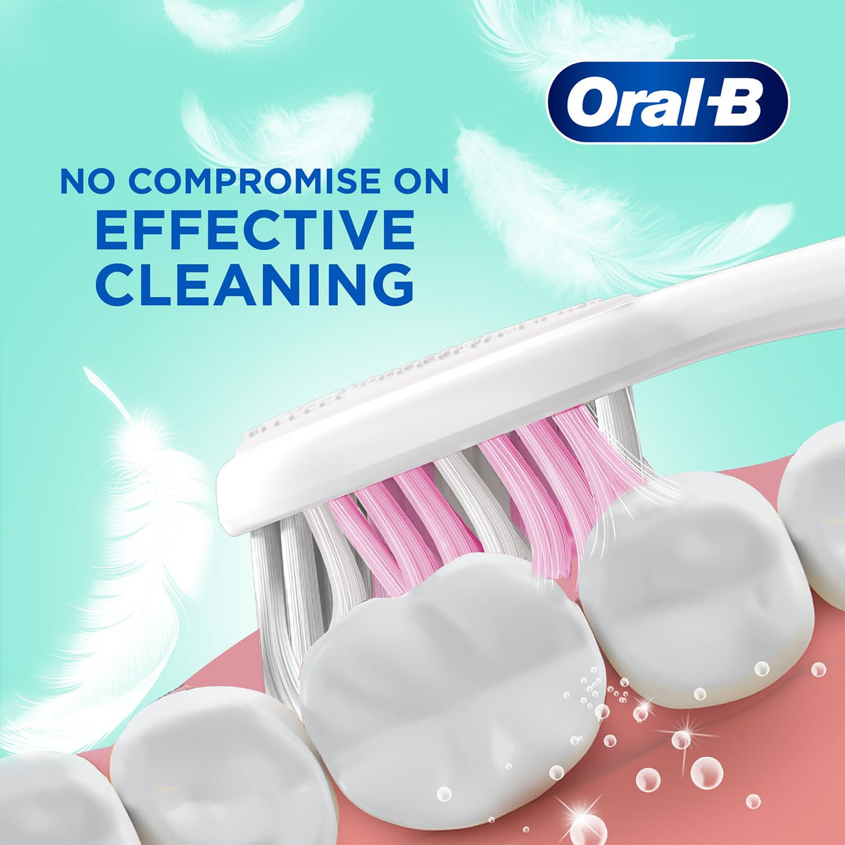 Oral-B Pro Clean Sensitive Extra Soft Manual Toothbrush For Adults, Extra Soft bristles, Gently Removes Germs, Multicolour Toothbrush Set,Dentist Recommended Br