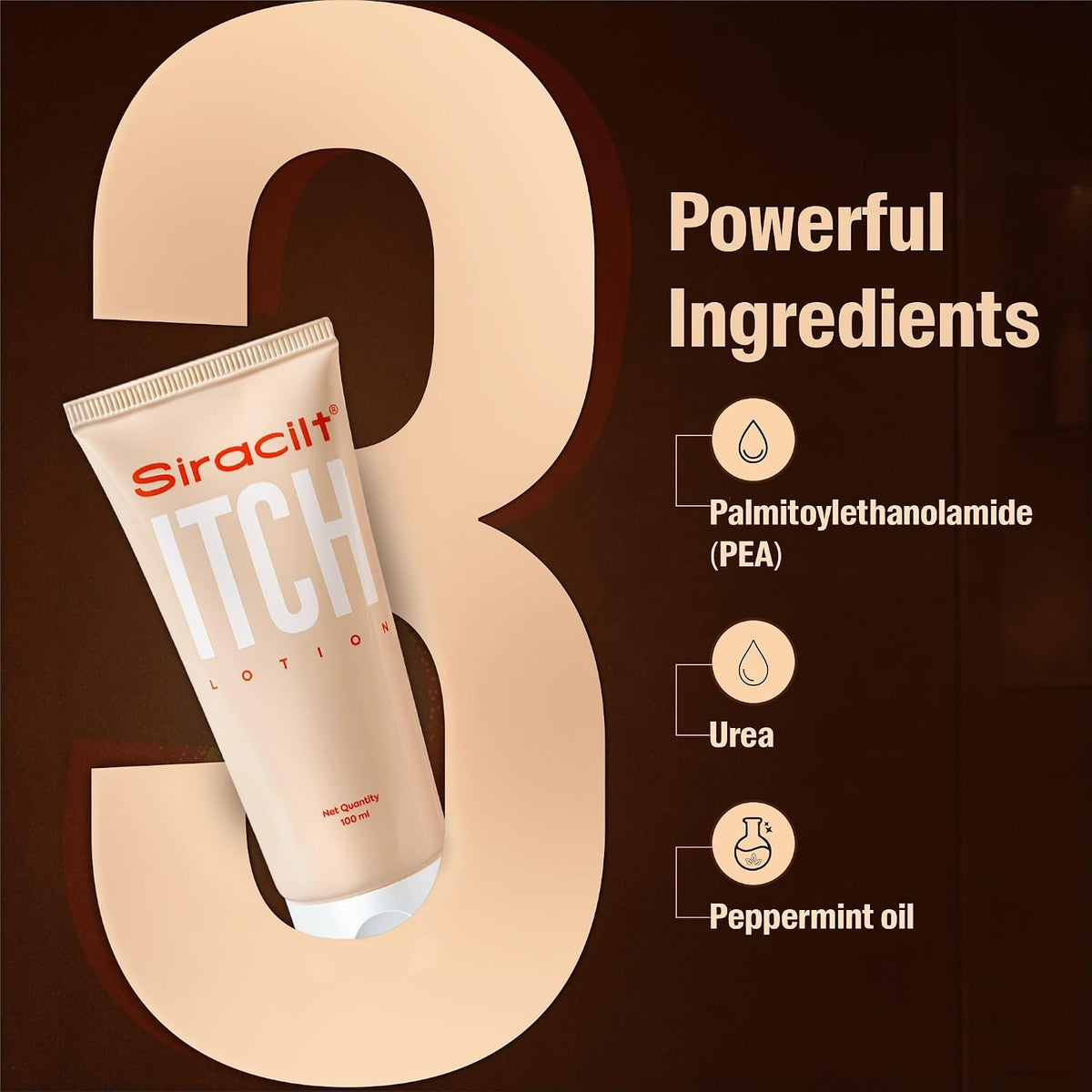 SIRACILT-ITCH Lotion Moisturizer for soothing dry, itchy, eczematic skin, Anti-inflammatory, Paraben & Sulphate Free, 100ML