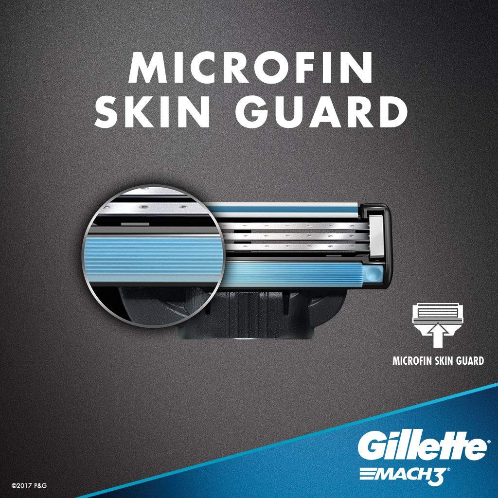 Gillette Mach 3 Razor Refill Cartridges , Men 8 Count