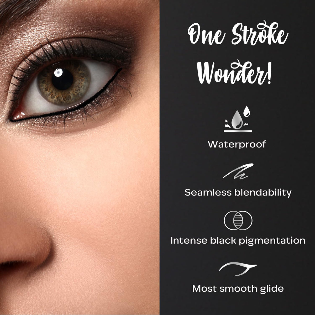 FACES CANADA Ultime Pro Intense Gel Kajal With Smudger & Sharpener - Black, 1.2 g | 24 Hr Long Stay | Waterproof & Smudgeproof | One Swipe Smooth Application |