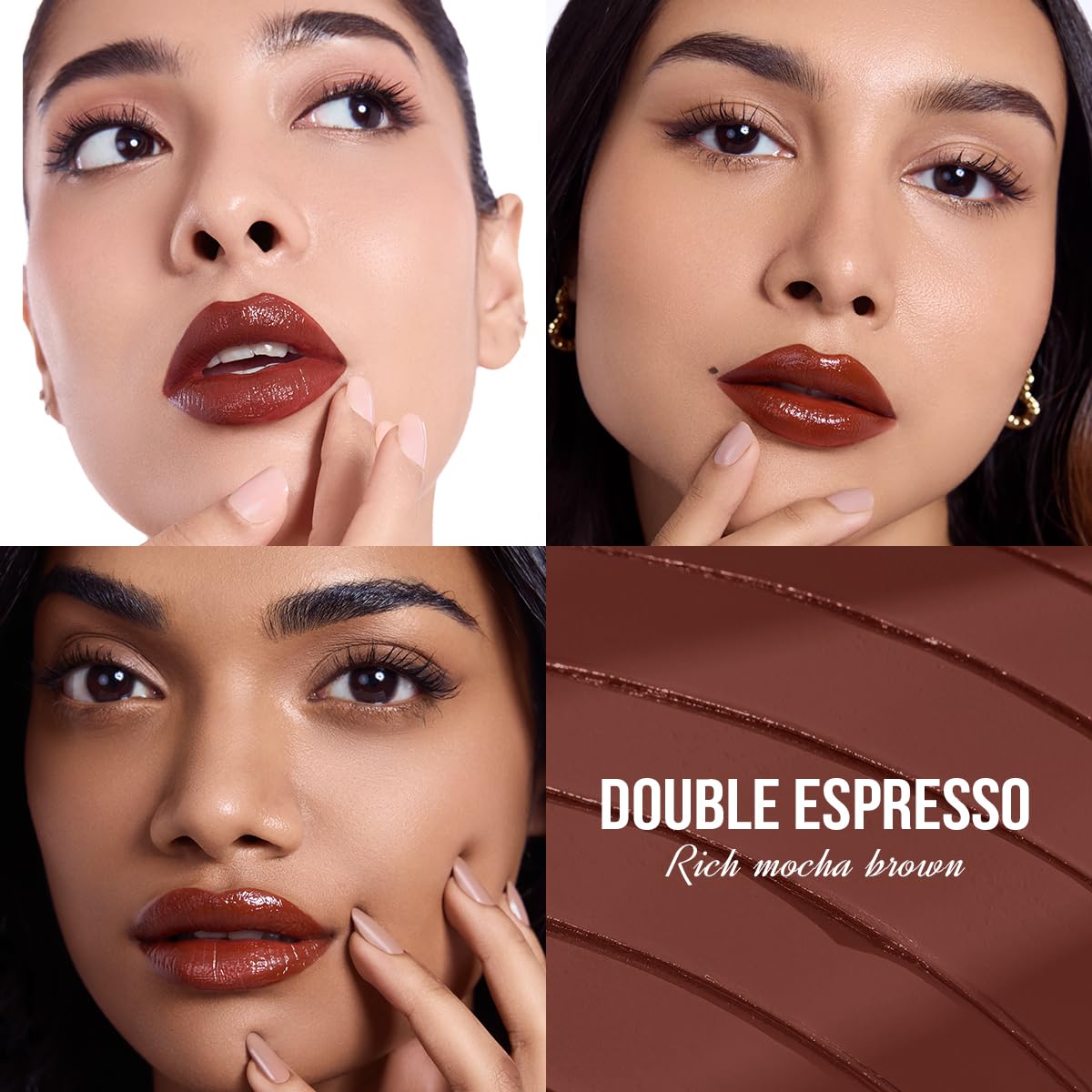 Staze Y.U.M.M.Y Lip Gloss Balm | 3-in-1 Gloss + Tint + Balm | High-Shine Glossy Finish | With SPF 15 | Non-sticky Formula with Hyaluronic Acid & Shea Butter | 05 Double Espresso | 2g