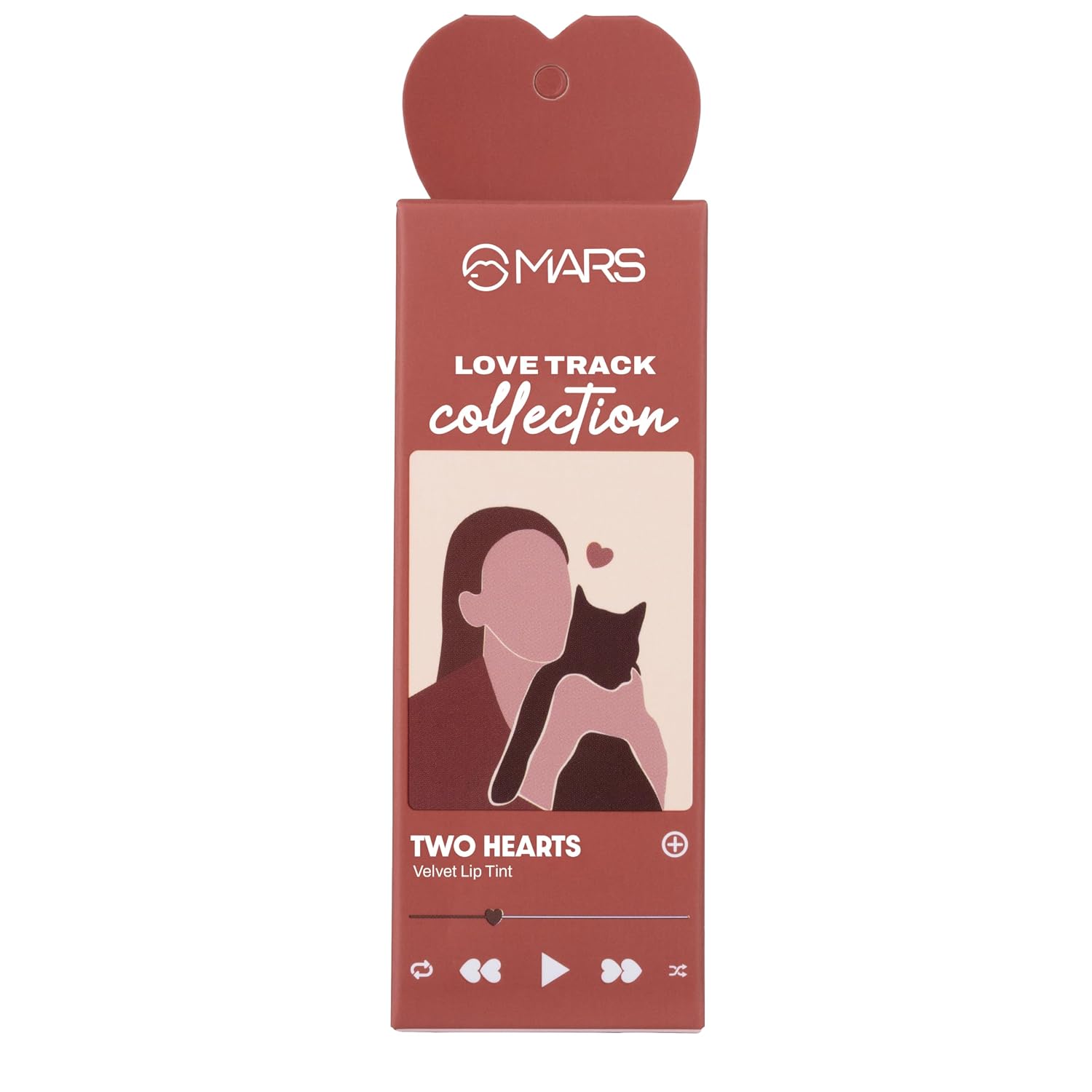 MARS Love Track Velvet Lip Tint (2.8ml) (TWO HEART) | Velvet Matte Finish | Non-Sticky & Lightweight | Highly Pigmented | Comfortable Wear