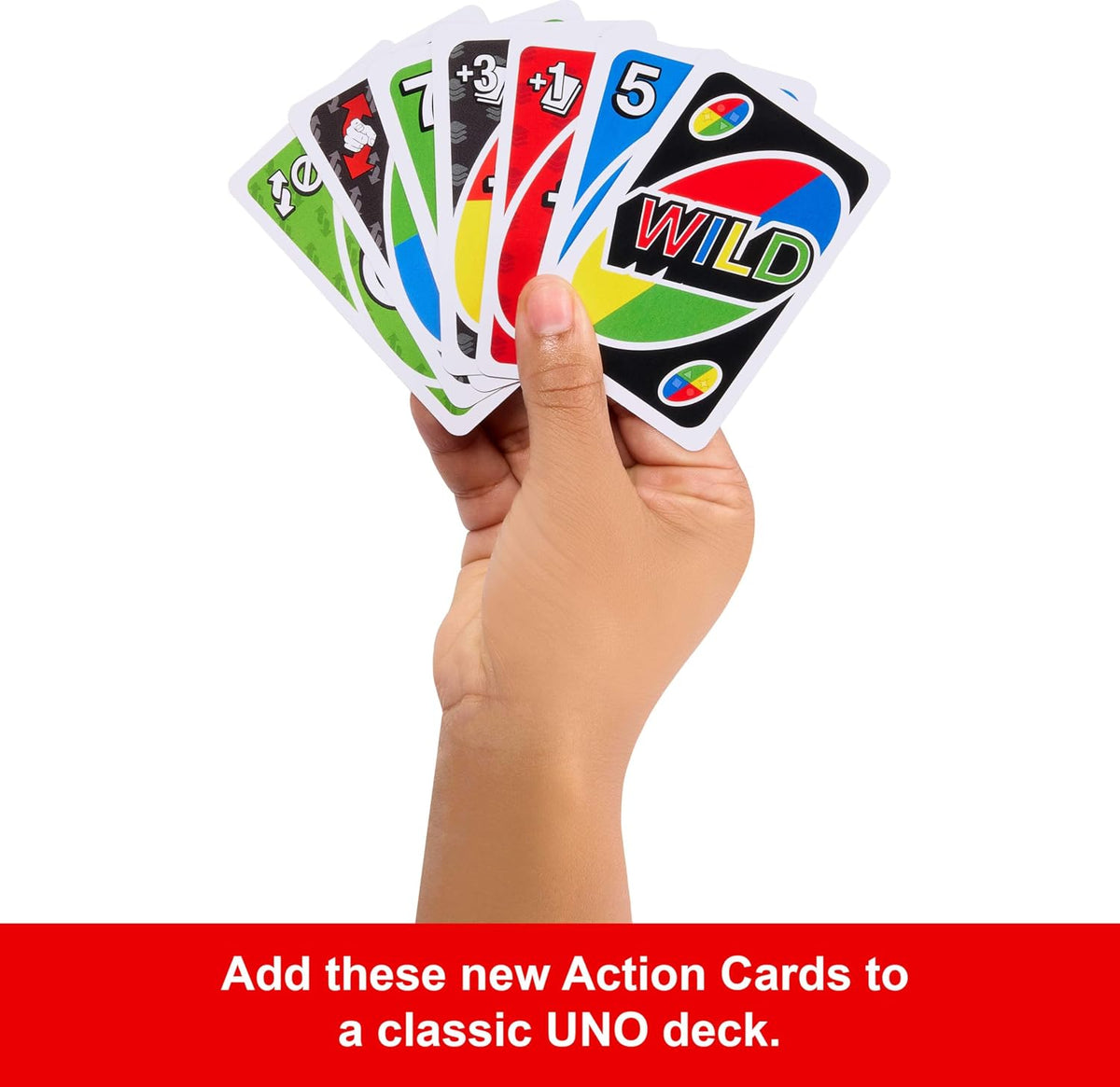 Mattel Games UNO Card Game with 2 Add On Packs with Storage Tin UNO w/Add-On Reverse + Stack Packs