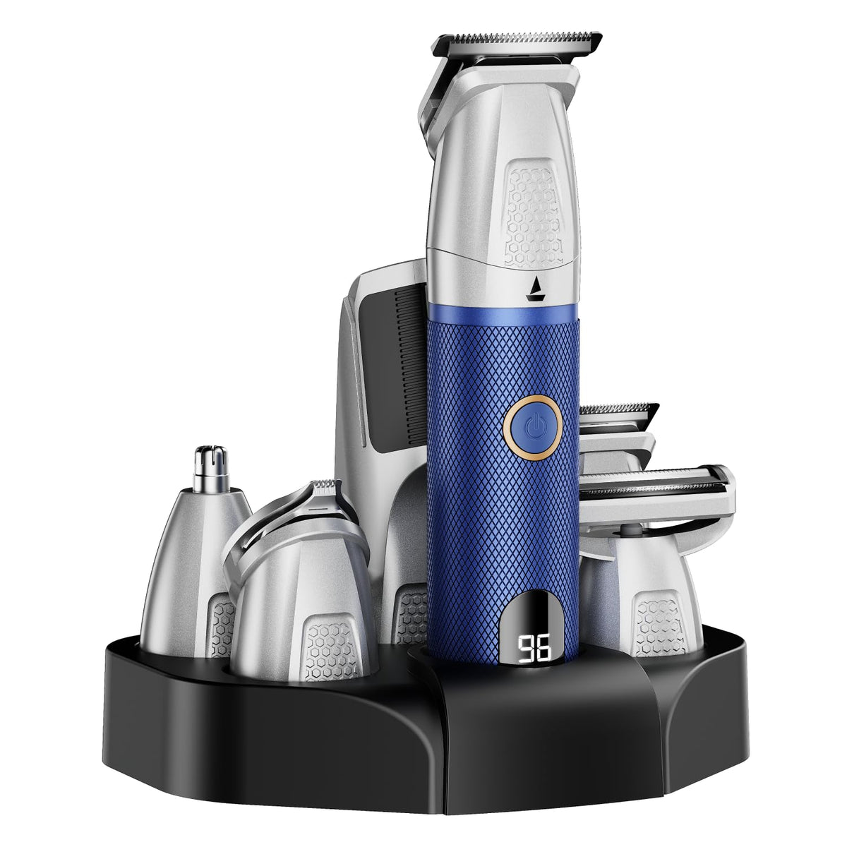 boAt Slazer K100 Pro 15-in-1 Full Body Grooming Kit for Men, Fast-Charging Trimmer, IPX6, 200-Min Runtime, 6 Magnetic Blades, Stainless Steel+Ceramic Blades, Tr