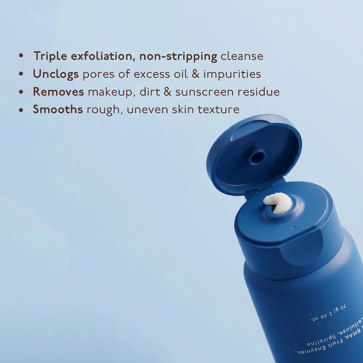 Asaya Fresh Start Smoothening Scrub | Face Exfoliator for Instant Glow-Up | Exfoliating Face & Body | AHA BHA | Dead Skin Remover for Pores, Blackheads & Uneven