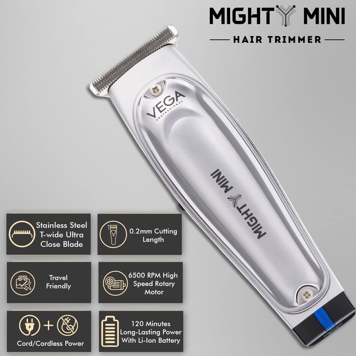 VEGA - PROFESSIONAL Men Mighty Mini Hair Trimmer (VPVHT 07)