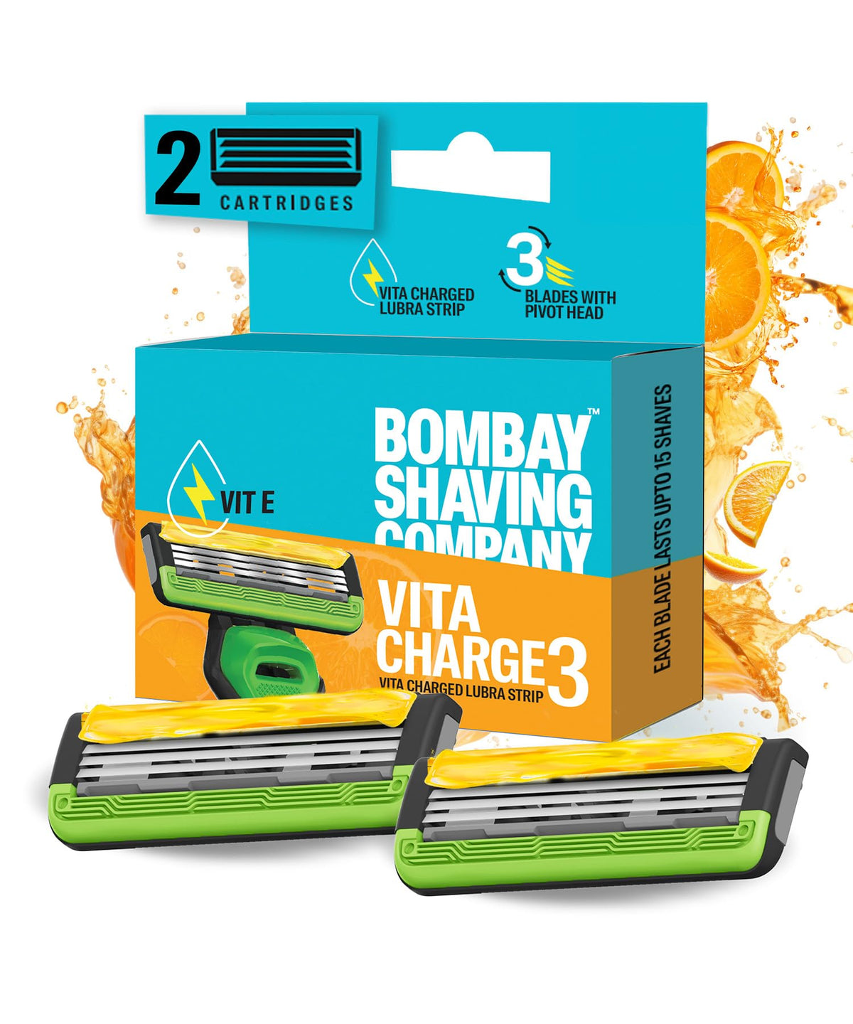 Bombay Shaving Company Vita Charge 3 Men's Razor Cartridge