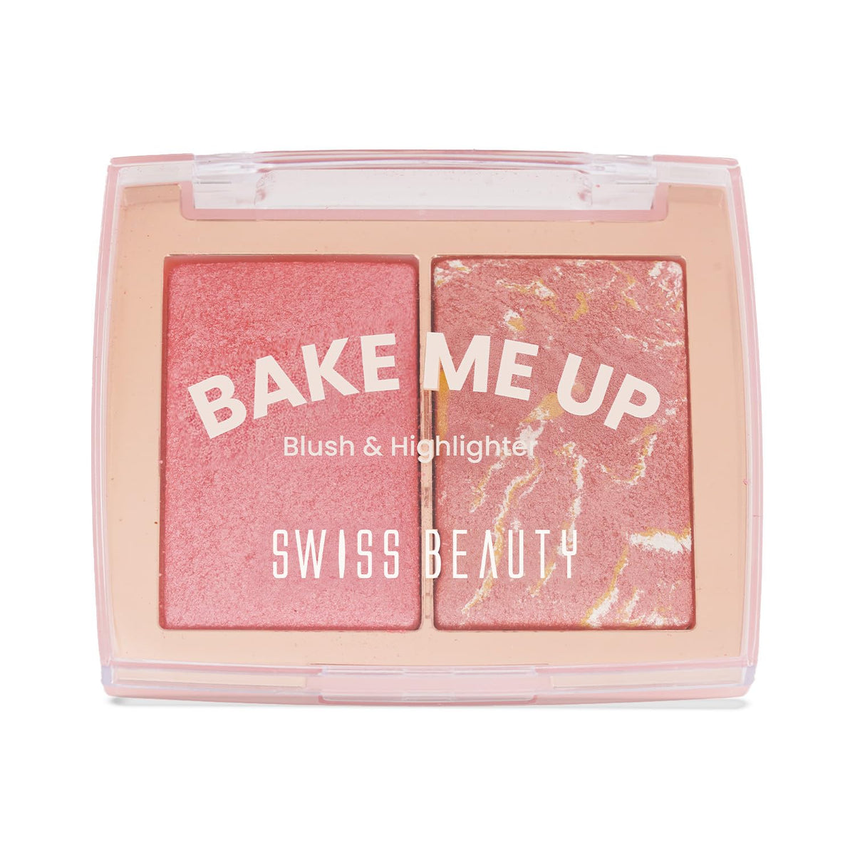 Swiss Beauty Bake Me Up Blush & Highlighter | 2-In-1 Baked Formula | Highly Pigmented | Long-Lasting | 3 Shades | Shade- Coral Glaze, 12g Coral Glaze 12 g (Pack