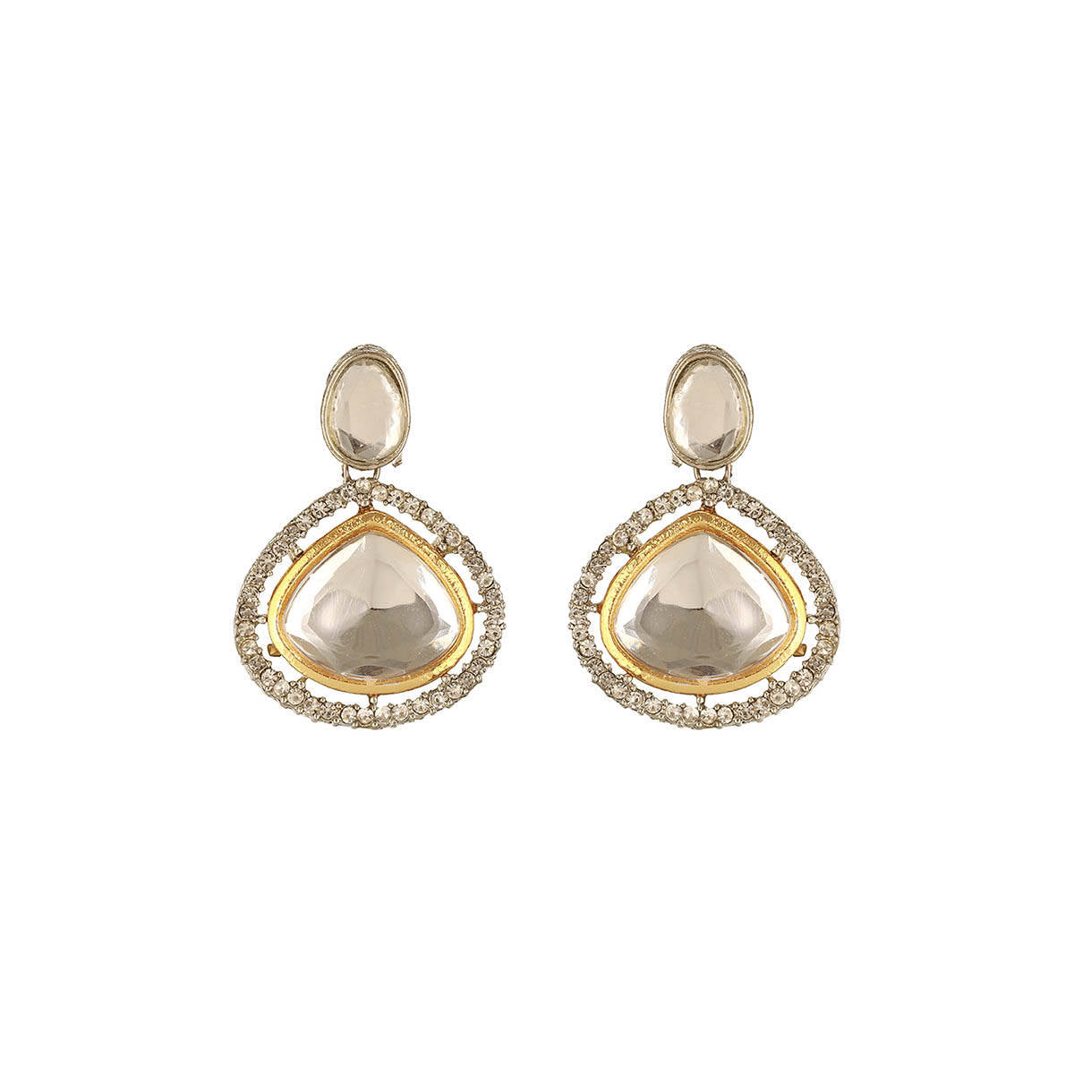 Aatmana Gold-Plated Austrian Diamond Studded and Beaded Jewellery Set with Maangtikka