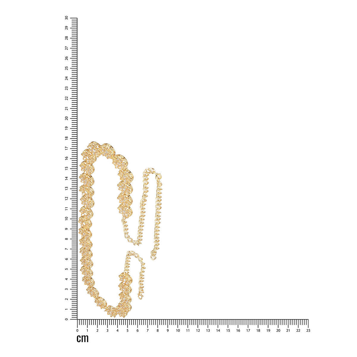 Aatmana Gold-Plated and White Kundan Studded and Beaded Traditional Kamarbandh