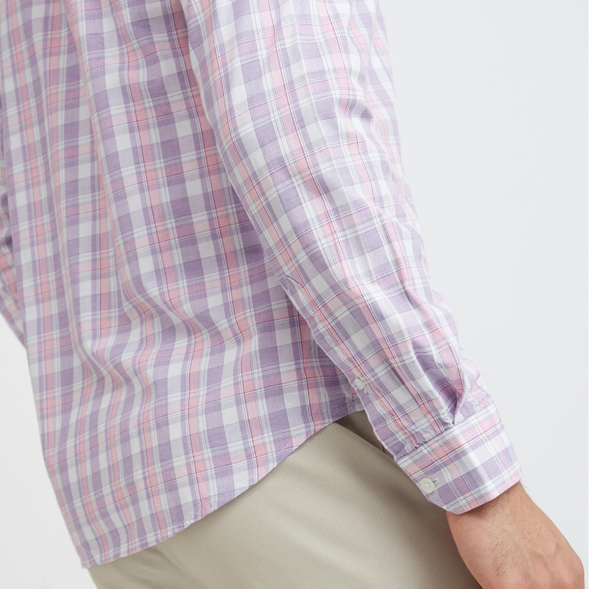 Park Avenue Men's Cotton Regular Fit Shirt 39 Medium Violet