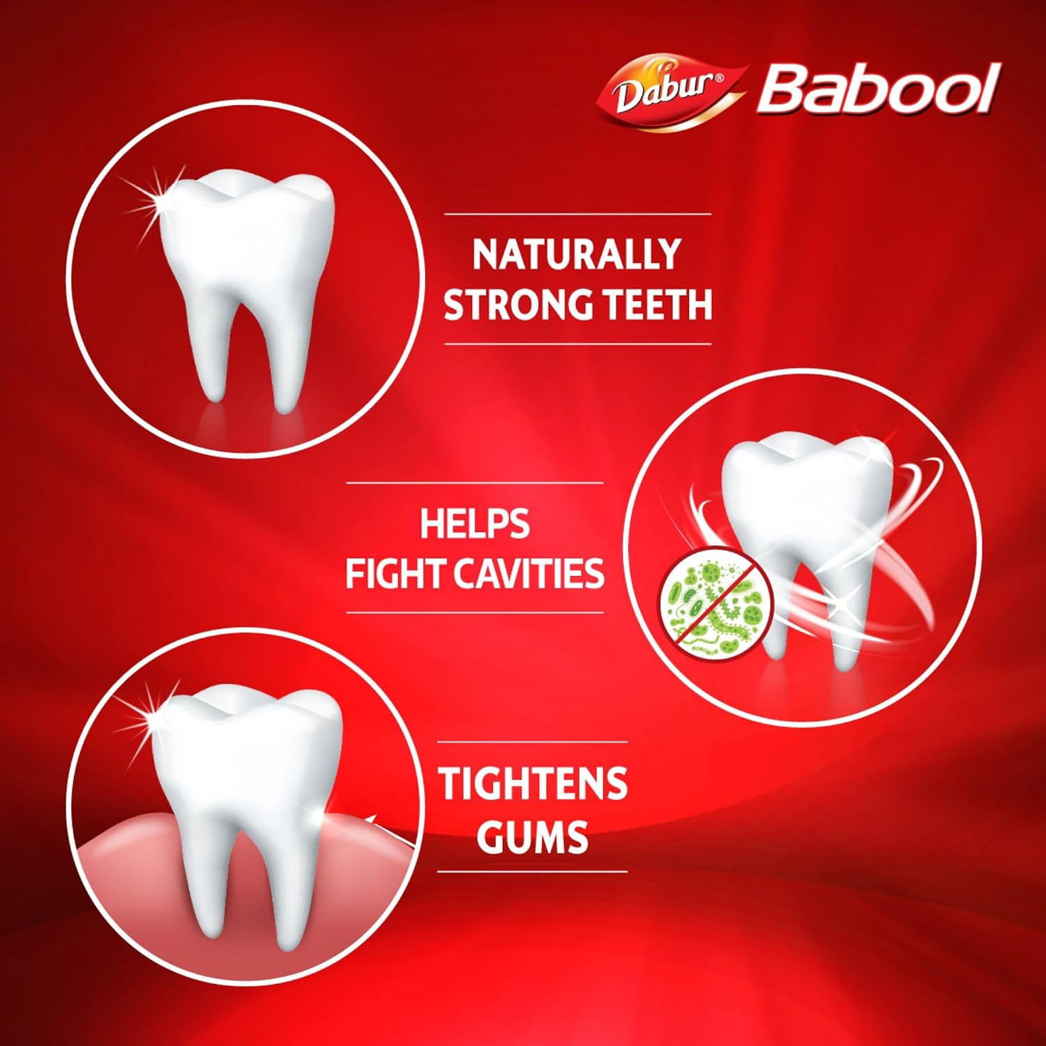 DABUR Red Paste 300G & Babool Ayurvedic Toothpaste, Oral Care -300G | Supersaver Combo Pack